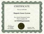 AS 9100 Compliance Certificate