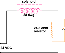 Solenoid Circuitry with Adding Resistance